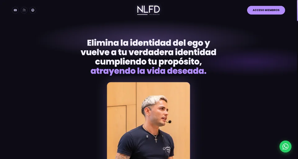 Portada de la web NLFD, No Le Falles A Dios